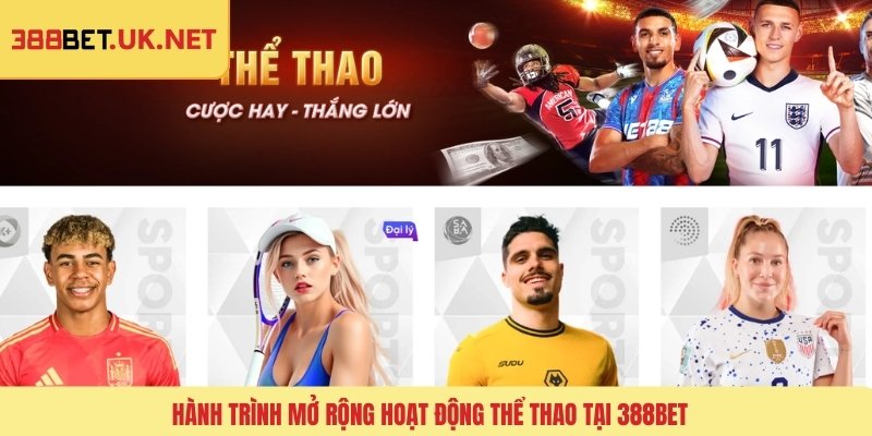 Hành trình mở rộng hoạt động thể thao tại 388BET