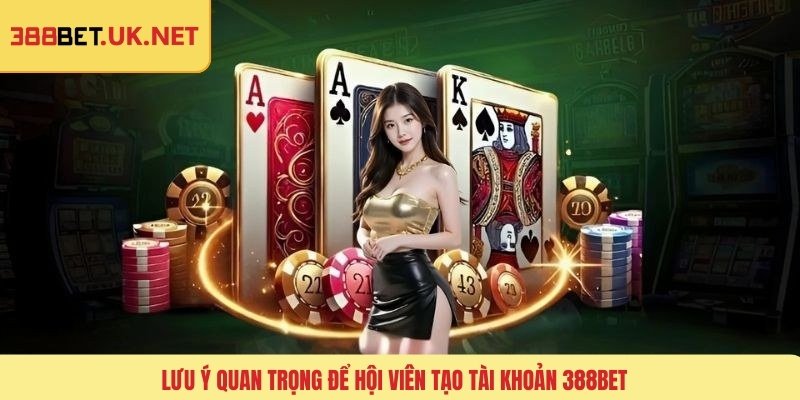 Lưu ý quan trọng để hội viên tạo tài khoản 388BET