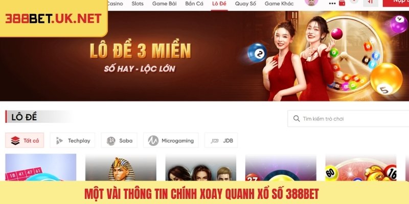 Một vài thông tin chính xoay quanh xổ số 388BET